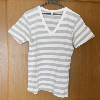 アメリカンアパレル(American Apparel)のAmerican Apparel 半袖シャツ ボーダー グレー(Tシャツ/カットソー(半袖/袖なし))