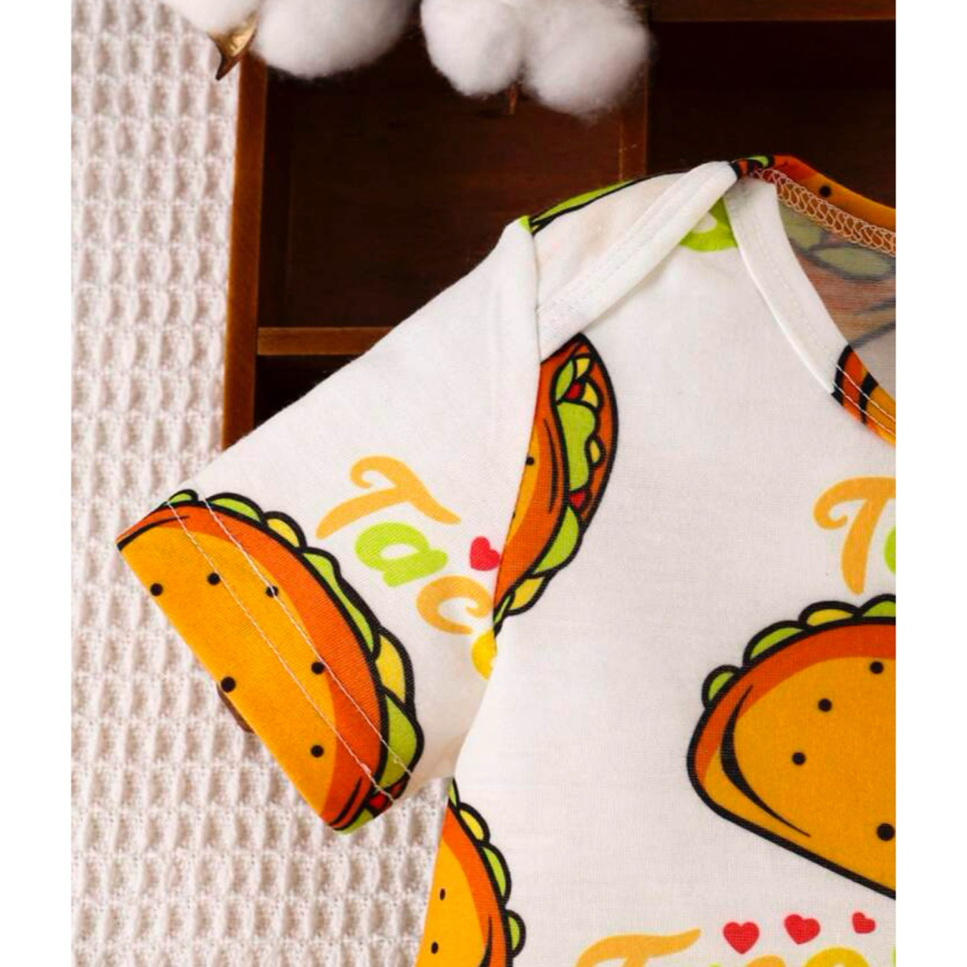 SHEIN(シーイン)のハンバーガー＆タコス　ロンパース キッズ/ベビー/マタニティのベビー服(~85cm)(ロンパース)の商品写真