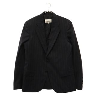 Maison Martin Margiela - Maison Margiela メゾンマルジェラ 17SS STRIPE SUIT JACKET S50BN0308 ダブルブレスト 2Bテーラードジャケット ストライプブレザー ダークネイビー