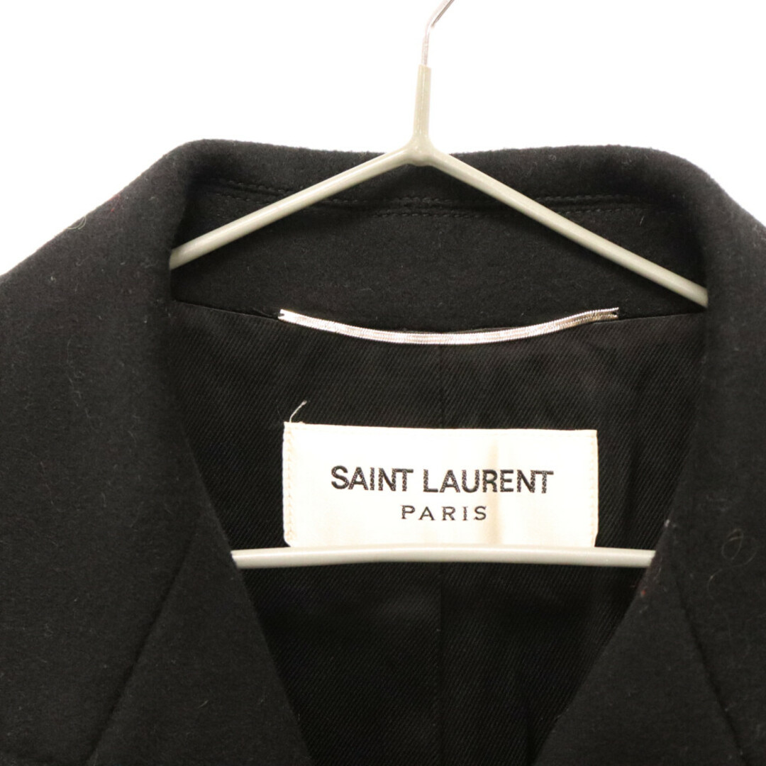 Saint Laurent(サンローラン)のSAINT LAURENT PARIS サンローランパリ 17AW アルスター ダブルボタンコート ブラック 486120 Y063R ウールロングコート メンズのジャケット/アウター(フライトジャケット)の商品写真