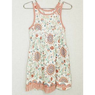 ステラマッカートニー(Stella McCartney)の[ステラ マッカートニーキッズ/Stella McCartney kids]110cm ジャンパースカート 白×赤系 スモック刺?【中古】子供服 キッズ kids 女の子 夏 925032 onepi(スカート)