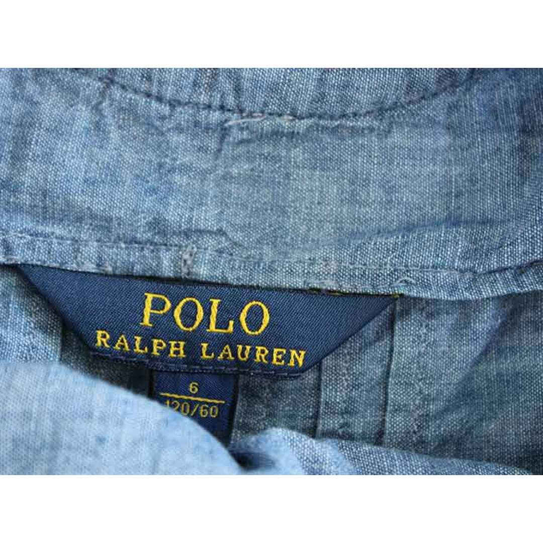 Ralph Lauren(ラルフローレン)の†ラルフローレン/Ralph Lauren†120cm(6) ジャンパースカート/ノースリーブワンピース 青【中古】子供服 キッズ kids 女の子 夏 616032 onepi キッズ/ベビー/マタニティのキッズ服女の子用(90cm~)(スカート)の商品写真