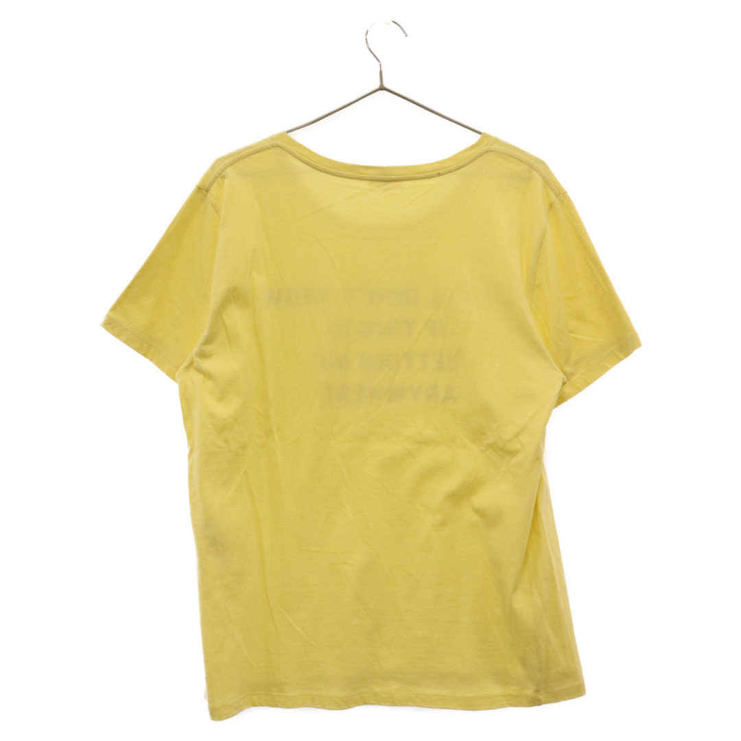 celine(セリーヌ)のCELINE セリーヌ 20SS ×David Kramer Flocked Cotton Tee 2X309691I デイヴィッドクラマー フロックドコットンTシャツ 半袖カットソー フロッキープリント イエロー メンズのトップス(Tシャツ/カットソー(半袖/袖なし))の商品写真