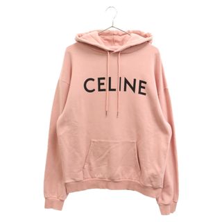 セリーヌ(celine)のCELINE セリーヌ 21SS ロゴプリントスウェットプルオーバーパーカー ピンク 2Y321670Q(パーカー)