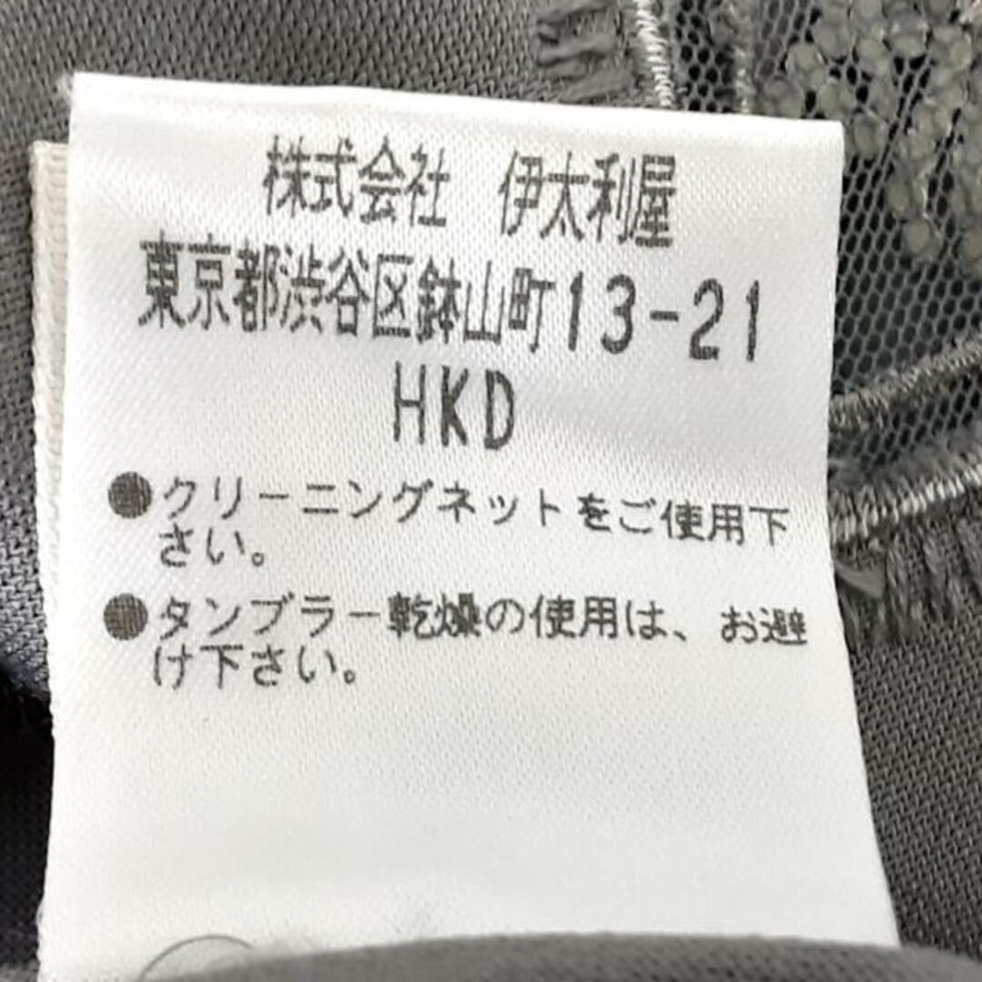 伊太利屋(イタリヤ)の伊太利屋/GKITALIYA(イタリヤ) 長袖カットソー サイズ9 M レディース - グレー ハイネック/ハート/ビーズ/ラインストーン レディースのトップス(カットソー(長袖/七分))の商品写真