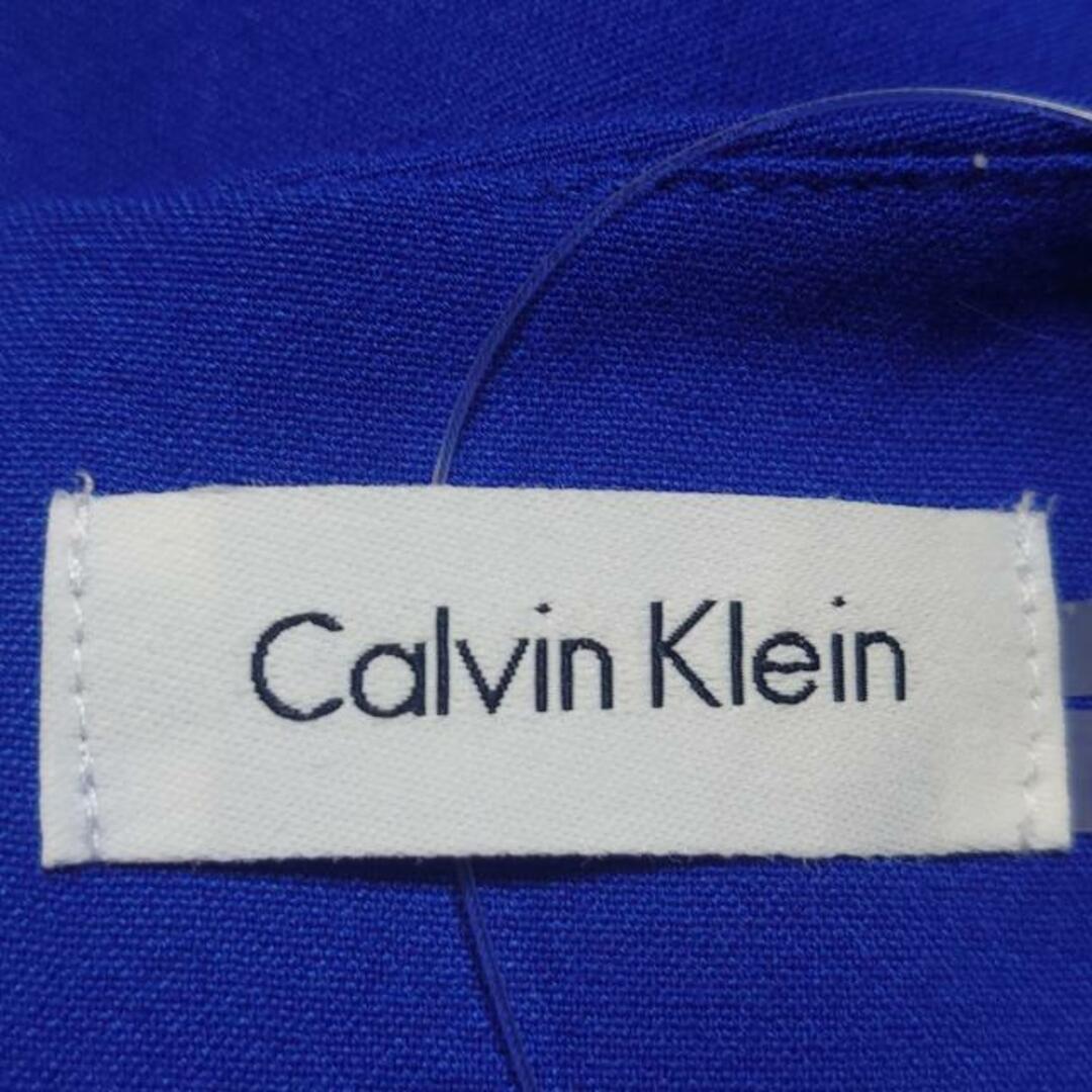 Calvin Klein(カルバンクライン)のCalvinKlein(カルバンクライン) ワンピース サイズ6 M レディース美品  - ブルー Vネック/半袖/ひざ丈 レディースのワンピース(その他)の商品写真