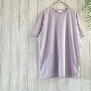 【F】シンプル パープル Tシャツ(Tシャツ(半袖/袖なし))