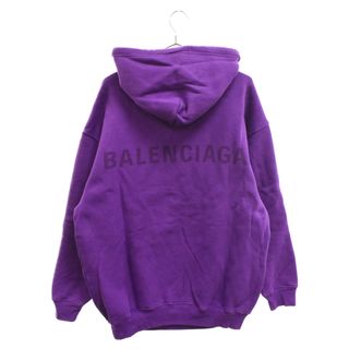 バレンシアガ(Balenciaga)のBALENCIAGA バレンシアガ バックロゴプリント オーバーサイズプルオーバーパーカー パープル 556113 TDV04(パーカー)