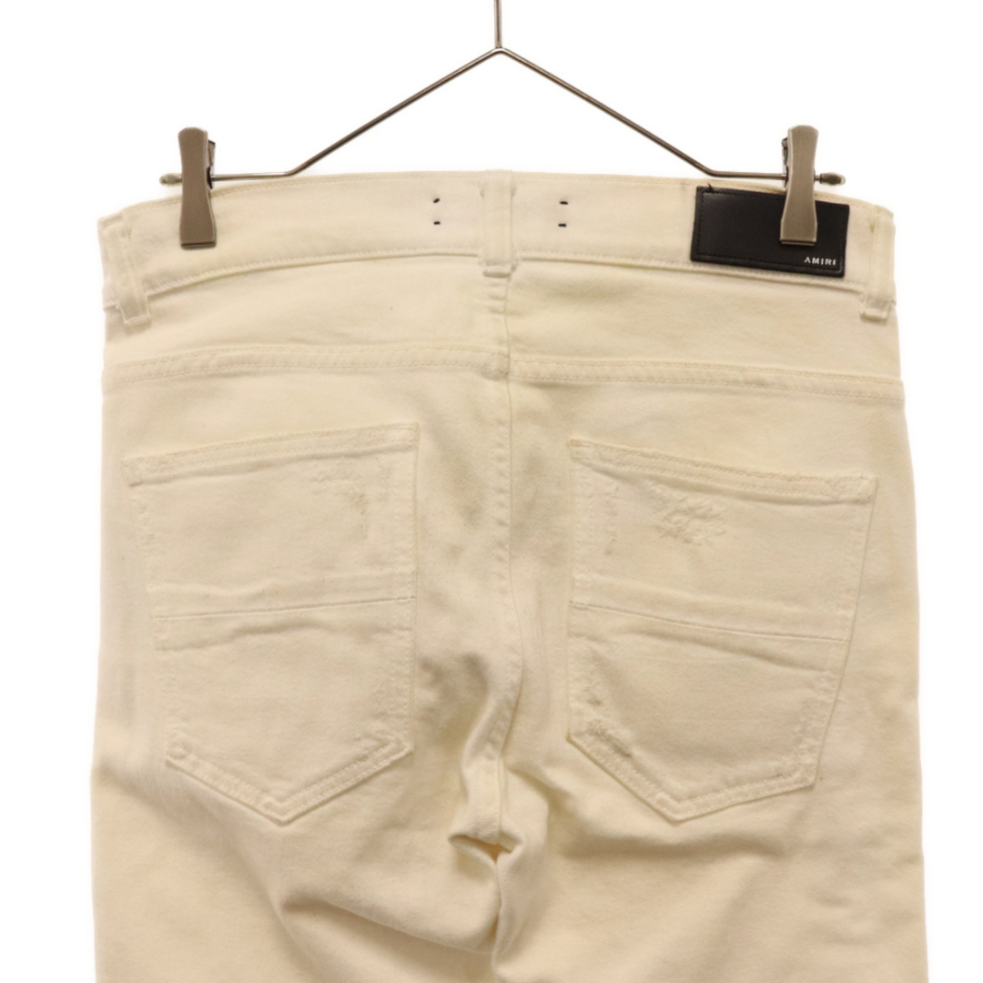 AMIRI(アミリ)のAMIRI アミリ MX1 サイドジップ ダメージ デニム パンツ ジーンズ ホワイト メンズのパンツ(デニム/ジーンズ)の商品写真