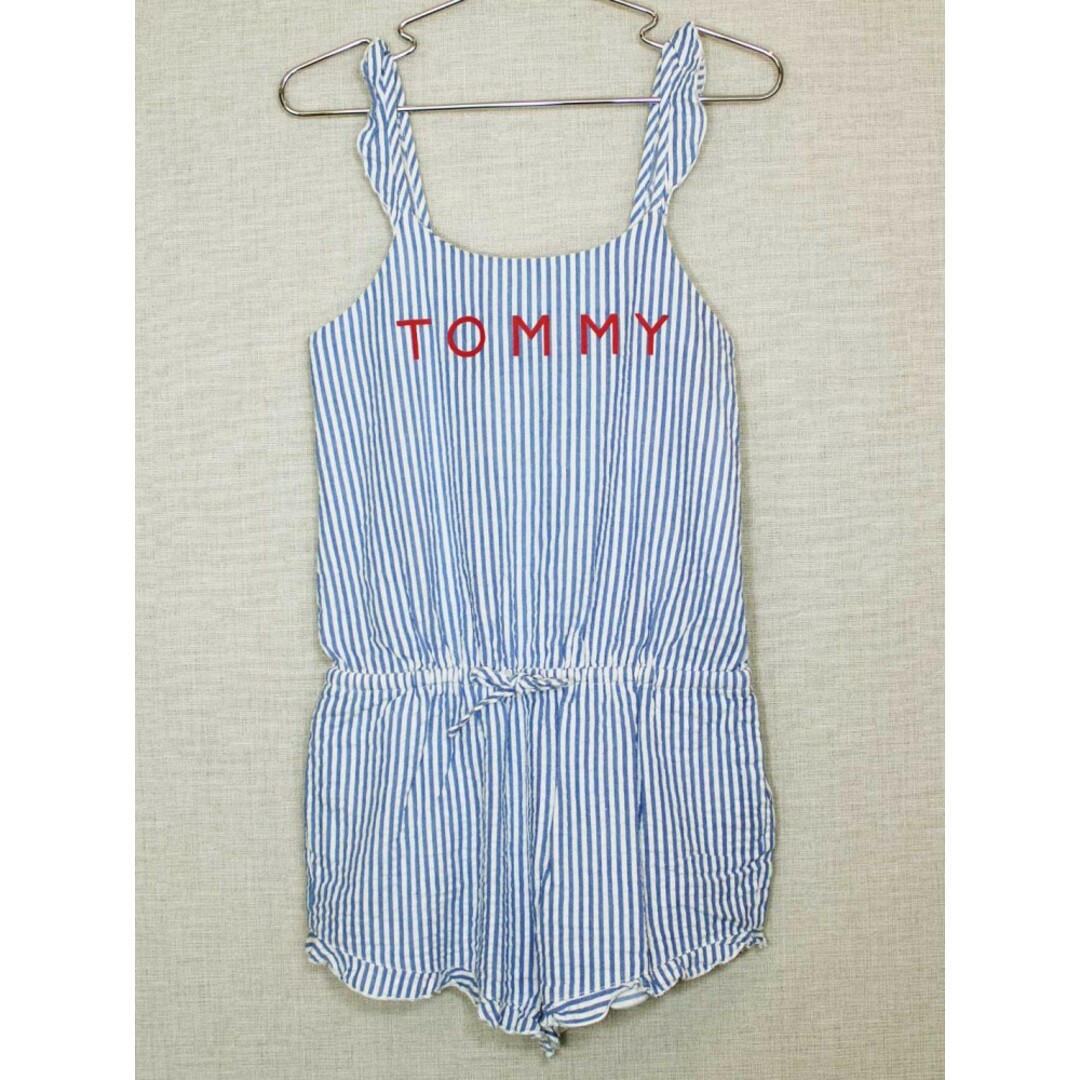 TOMMY HILFIGER(トミーヒルフィガー)の[トミーヒルフィガー/TOMMY HILFIGER]107cm ノースリーブオールインワン/サロペット ブルー×白【中古】子供服 キッズ kids 女の子 夏 925032 onepi キッズ/ベビー/マタニティのキッズ服女の子用(90cm~)(その他)の商品写真