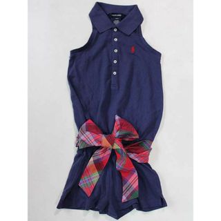 Ralph Lauren - 新品 未使用品☆ラルフローレン/Ralph Lauren☆130cm ノースリーブオールインワン/サロペット 紺 子供服 キッズ kids 女の子 夏 316032 onepi