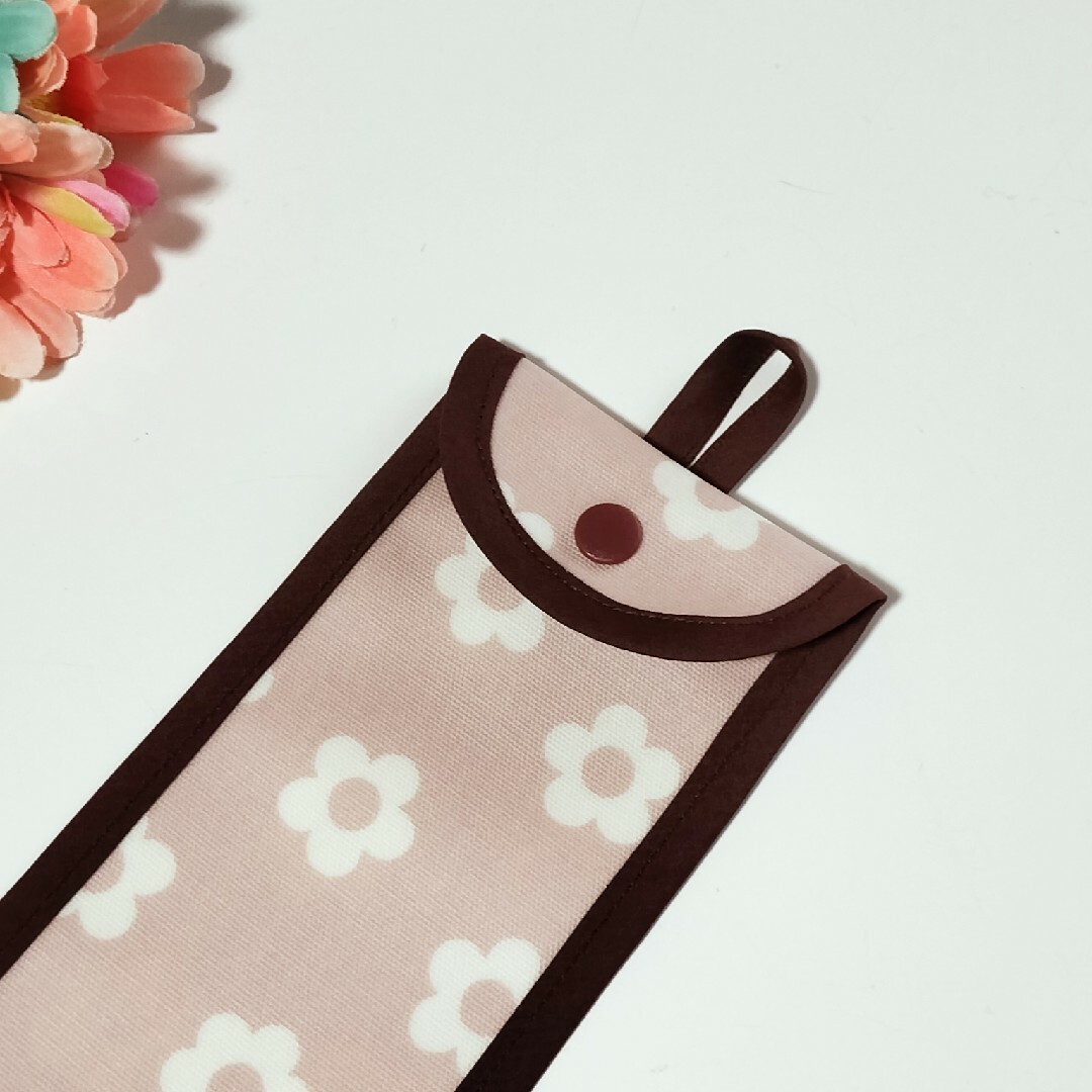 ループ付きリコーダーケース☆デイジー　花柄　ピンク　女の子用 ハンドメイドのキッズ/ベビー(バッグ/レッスンバッグ)の商品写真