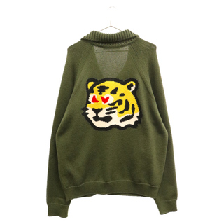 LOUIS VUITTON ルイヴィトン 22SS ×NIGO Sophisticated Tiger Cardigan ニゴ ソフィストケイティド タイガー ニットカーディガン グリーン RM221M JN7 HMN03W