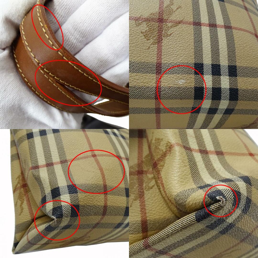 BURBERRY(バーバリー)のバーバリー BURBERRY バッグ レディース ブランド ハンドバッグ ブラウン ベージュ チェック柄 手さげ シンプル おしゃれ おでかけ 茶系  【中古】 レディースのバッグ(ハンドバッグ)の商品写真