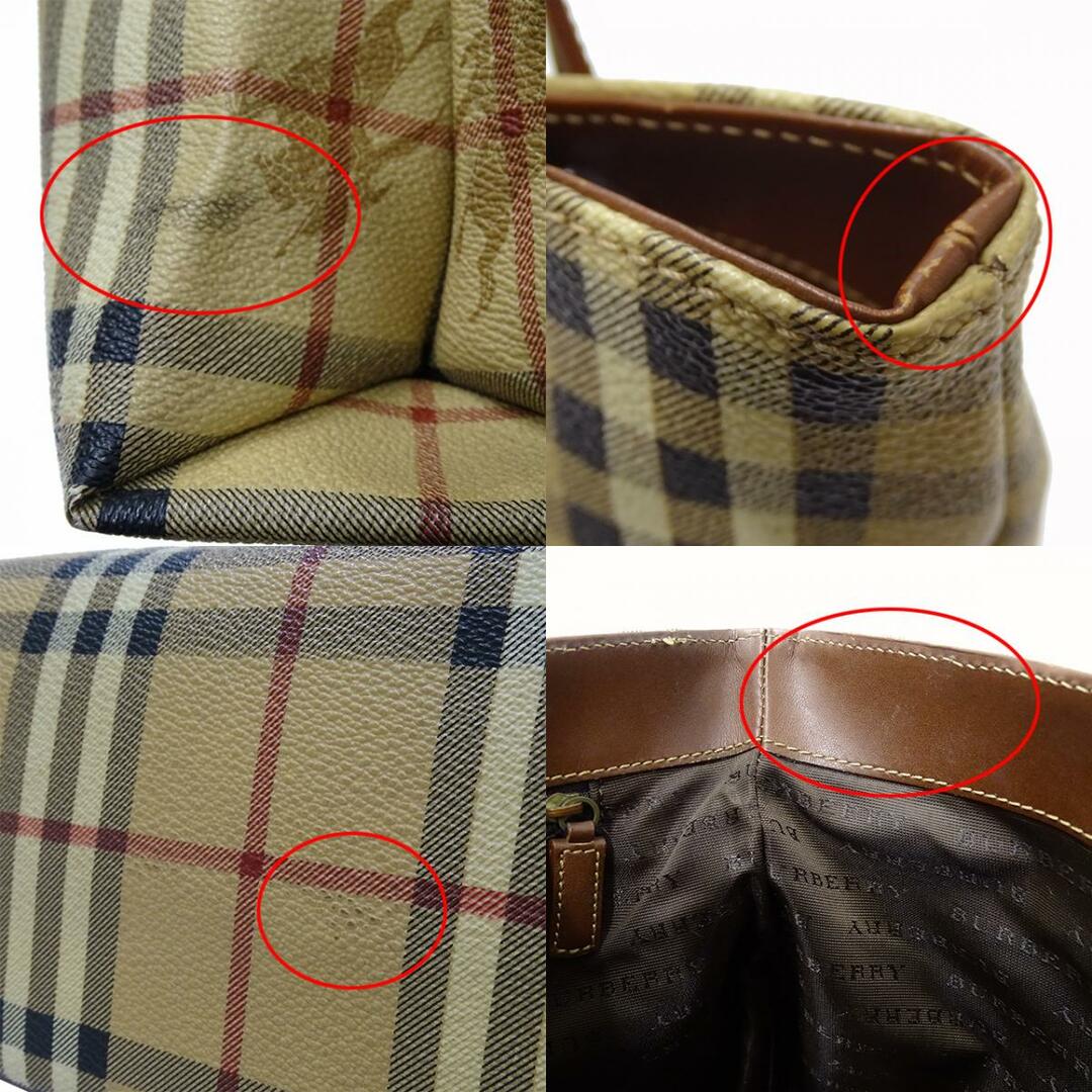 BURBERRY(バーバリー)のバーバリー BURBERRY バッグ レディース ブランド ハンドバッグ ブラウン ベージュ チェック柄 手さげ シンプル おしゃれ おでかけ 茶系  【中古】 レディースのバッグ(ハンドバッグ)の商品写真