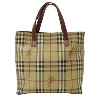 バーバリー(BURBERRY)のバーバリー BURBERRY バッグ レディース ブランド ハンドバッグ ブラウン ベージュ チェック柄 手さげ シンプル おしゃれ おでかけ 茶系  【中古】(ハンドバッグ)