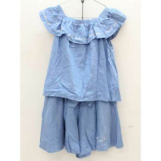 mezzo piano junior - ▽メゾピアノ/mezzo piano▽160cm 半袖ブラウス×キュロットセット ブルー【中古】子供服 キッズ kids ジュニア 女の子 夏 014032 bottoms