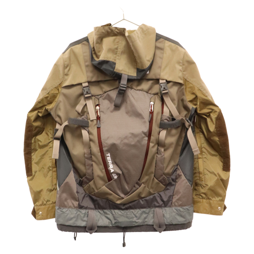 THE NORTH FACE(ザノースフェイス)のTHE NORTH FACE ザノースフェイス ×JUNYA WATANABE MAN TERRA65 Jacket バックパック ナイロンコーデュラジャケット マウンテンパーカー ベージュ WA-J102 メンズのジャケット/アウター(マウンテンパーカー)の商品写真