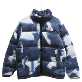 シュプリーム(Supreme)のSUPREME シュプリーム 21AW×THE NORTH FACE Bleached Denim Print Nuptse Jacket ノースフェイス ブリーチデニムプリントヌプシダウンジャケット ND52100I ブルー(ダウンジャケット)