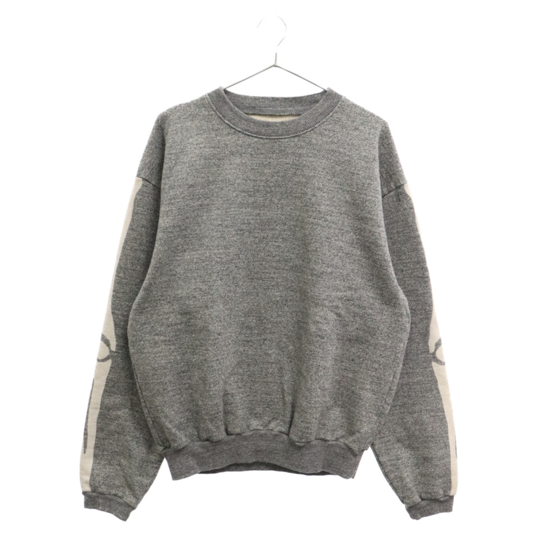 KAPITAL(キャピタル)のKAPITAL キャピタル Bone pt Sweat Shirt バックボーンプリント クルーネックスウェットトレーナー グレー メンズのトップス(スウェット)の商品写真