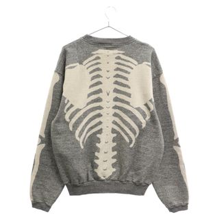 キャピタル(KAPITAL)のKAPITAL キャピタル Bone pt Sweat Shirt バックボーンプリント クルーネックスウェットトレーナー グレー(スウェット)