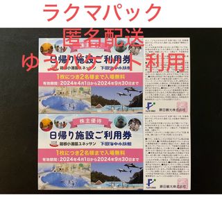 藤田観光　株主優待　日帰り施設ご利用券2枚(4名様分) (その他)