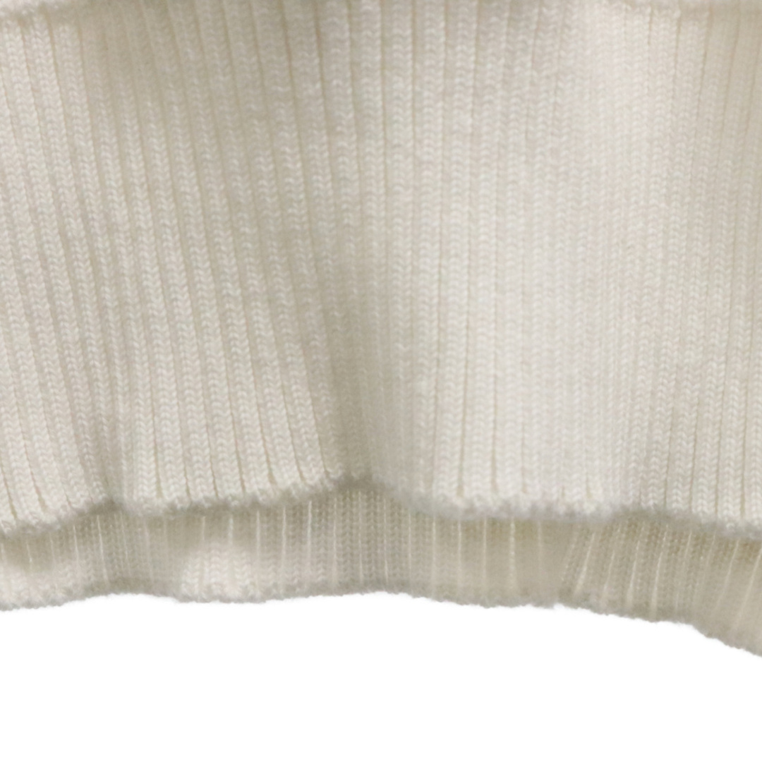 MONCLER(モンクレール)のMONCLER モンクレール 20SS GIROCOLLO コットン ロゴ刺繍 クルーネック ニット セーター ホワイト F10919C70200 メンズのトップス(ニット/セーター)の商品写真