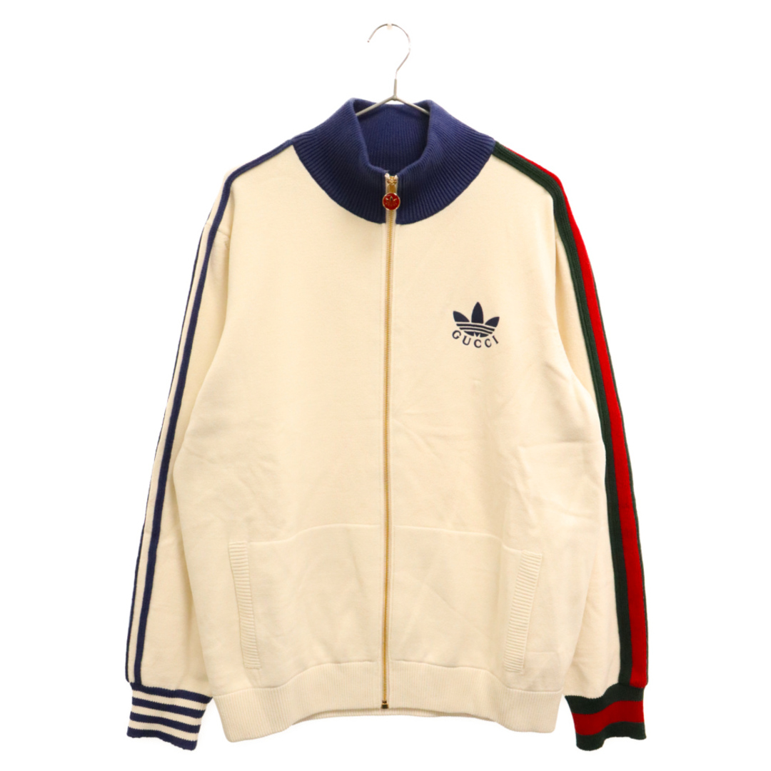 GUCCI グッチ ×ADIDAS アディダス Viscose Zip Up Jacket ヴィスコース ジップアップ ジャケット ブルゾン ホワイト 700476 XKCIF