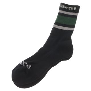 クロムハーツ(Chrome Hearts)のCHROME HEARTS クロムハーツ BORDER SOCKS ボーダーソックス 靴下 ブラック/グリーン(その他)