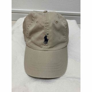 ポロラルフローレン(POLO RALPH LAUREN)の【美品】ポロラルフローレン ベージュ キャップ 帽子 フリーサイズ(キャップ)