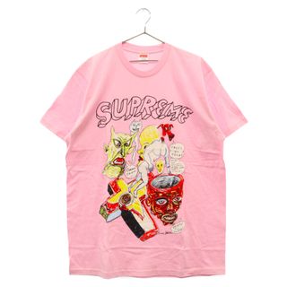 シュプリーム(Supreme)のSUPREME シュプリーム 20SS Daniel Johnston Tee プリントデザイン 半袖カットソー Tシャツ ピンク(Tシャツ/カットソー(半袖/袖なし))