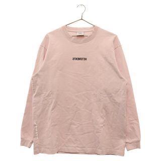 VETEMENTS ヴェトモン 19AW Inverted Logo L/S Tee インバーテッドロゴロングスリーブTシャツ 長袖 カットソー ロンT UAH20TR614(Tシャツ/カットソー(七分/長袖))