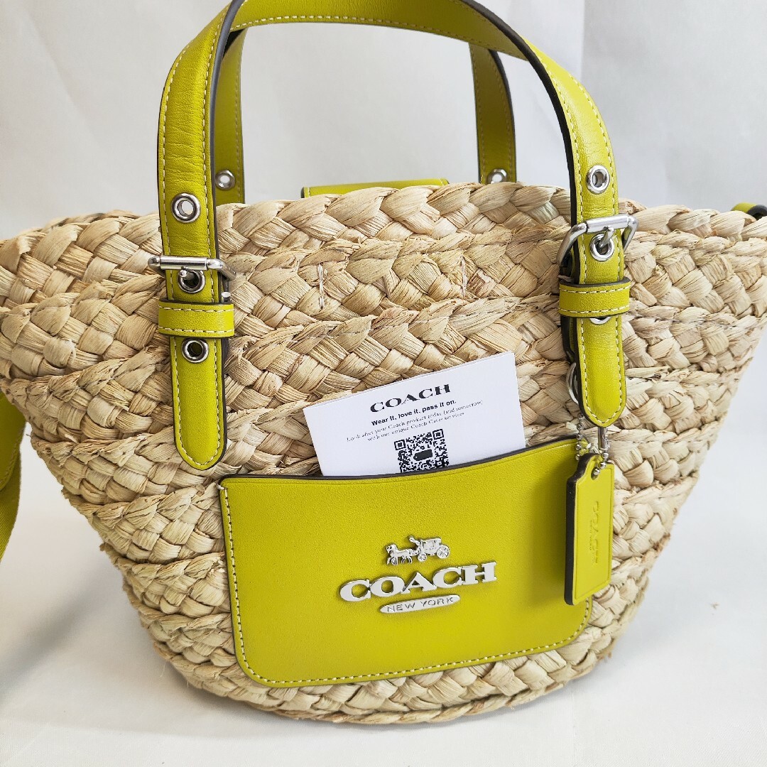 COACH(コーチ)の新品☆COACH☆かごバッグ 2way ミニトートバッグ レディースのバッグ(かごバッグ/ストローバッグ)の商品写真