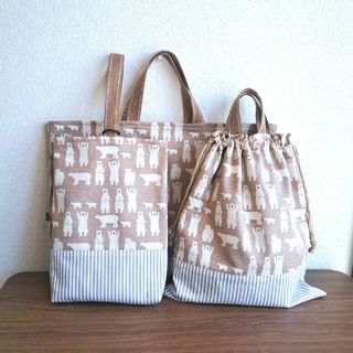 入園入学セット レッスンバッグ 体操着袋 上履き袋 ハンドメイド(バッグ/レッスンバッグ)