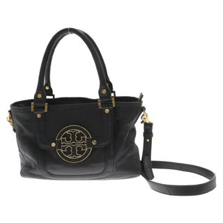 トリーバーチ(Tory Burch)のTORY BURCH トリー バーチ 2WAY レザーハンドバッグ ショルダーバッグ ゴールド金具 ブラック(ショルダーバッグ)