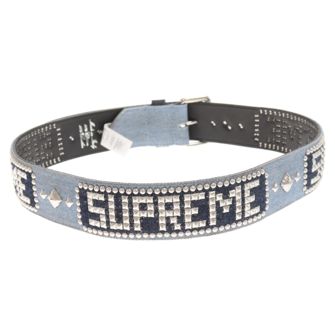 Supreme(シュプリーム)のSUPREME シュプリーム 23SS × HTC Hollywood Trading Company Studded Belt ハリウッドトレーディングカンパニー デニム スタッズベルト インディゴ メンズのファッション小物(ベルト)の商品写真