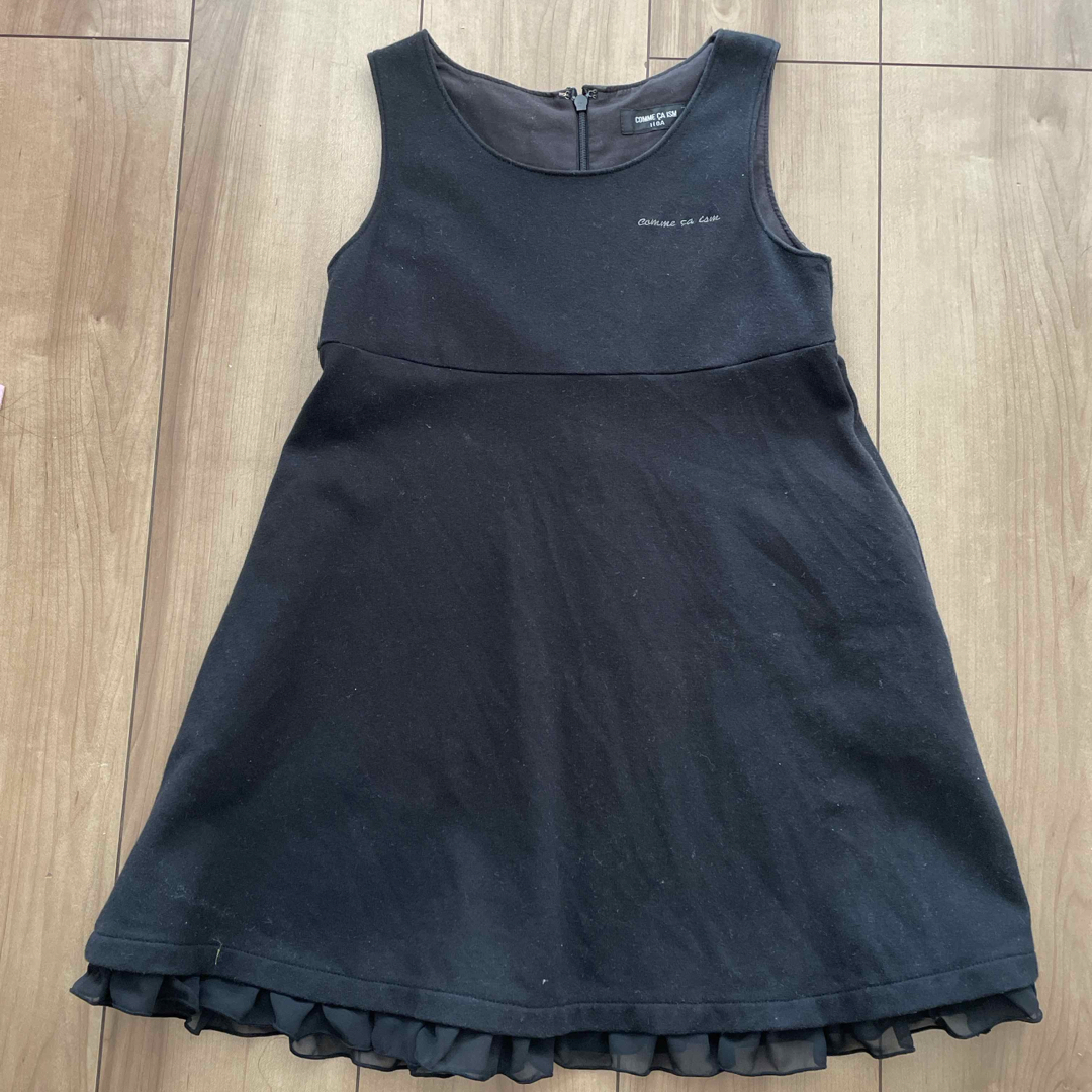 COMME CA ISM(コムサイズム)のコムサ　黒ワンピース　110 キッズ/ベビー/マタニティのキッズ服女の子用(90cm~)(ワンピース)の商品写真