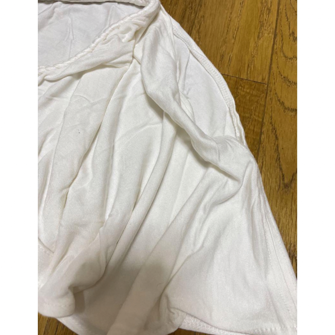 Tシャツ　カットソー　シャーリング　レーヨン　タイト　ギャル　Y2K 平成 レディースのトップス(Tシャツ(半袖/袖なし))の商品写真