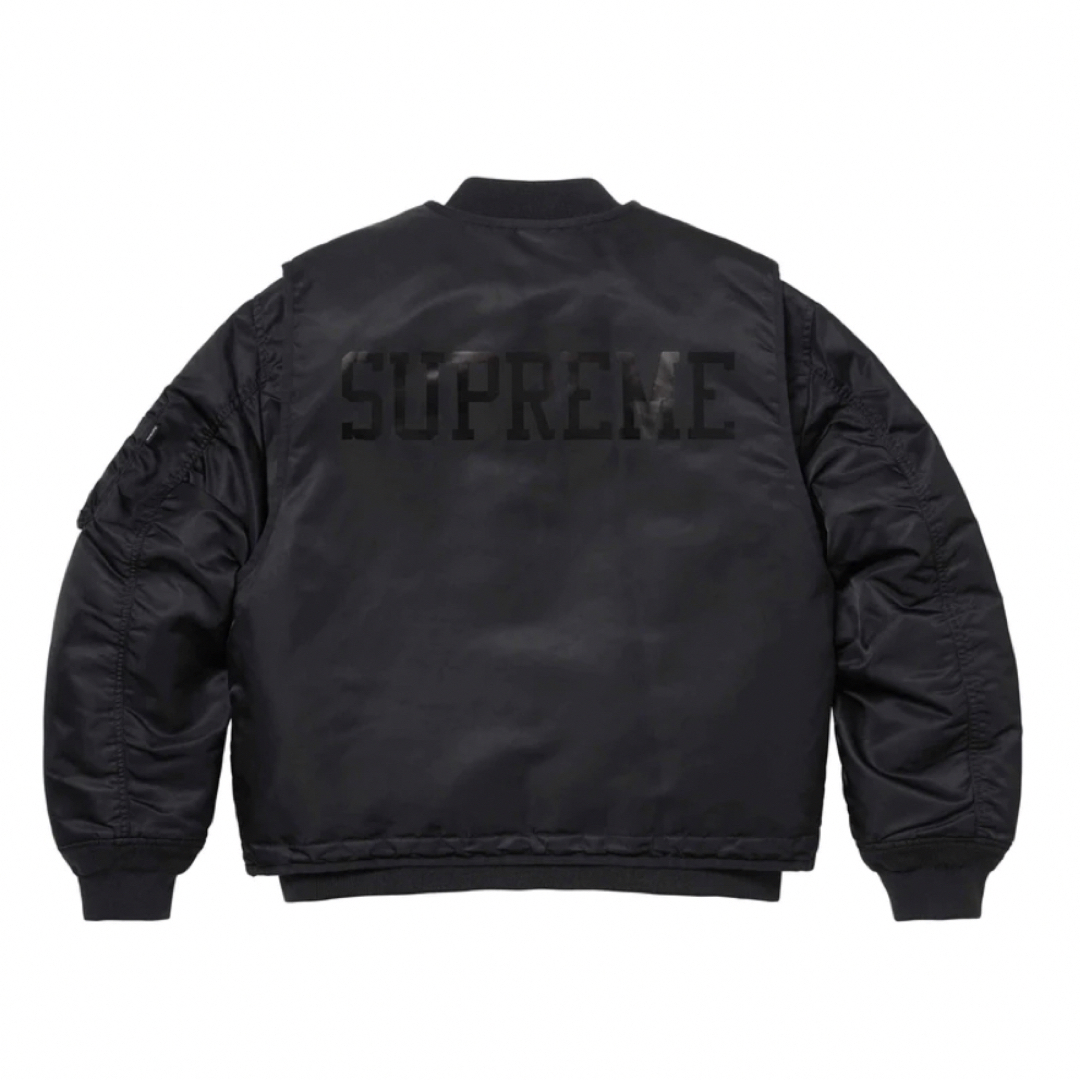 Supreme(シュプリーム)の【Mサイズ】 Supreme 2-in-1 MA-1 + Vest Black メンズのジャケット/アウター(ブルゾン)の商品写真