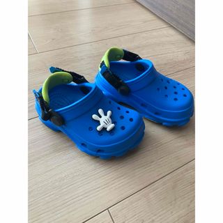 クロックス(crocs)のクロックス　サイズ6 青色(サンダル)