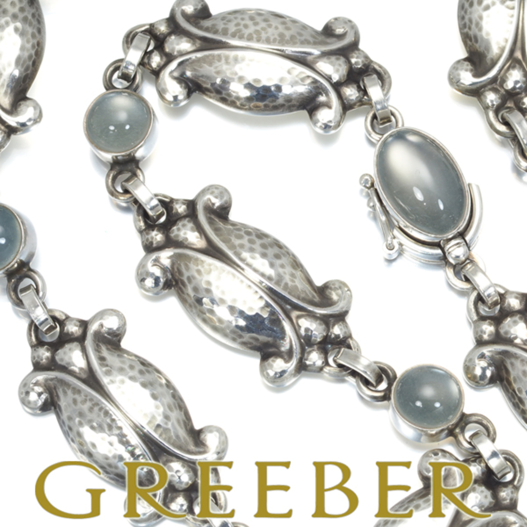 Georg Jensen(ジョージジェンセン)のジョージジェンセン ネックレス ムーンストーン 15 シルバー 925  レディースのアクセサリー(ネックレス)の商品写真