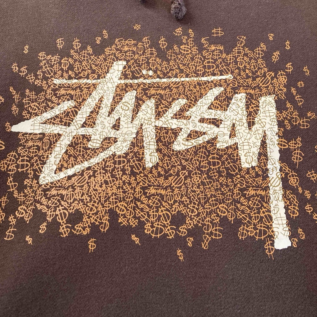 STUSSY(ステューシー)の希少ビッグサイズ　90s STUSSY  ドル柄 Sロゴ パーカー メンズのトップス(パーカー)の商品写真