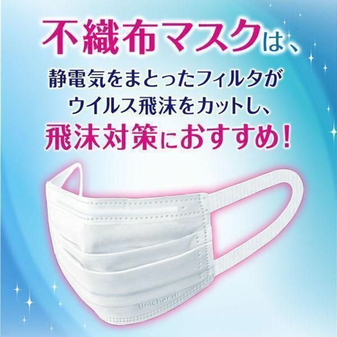 Unicharm(ユニチャーム)のユニ・チャーム【超快適マスク】かぜ・花粉用 ふつう 合計42枚（7枚入×6袋）② インテリア/住まい/日用品の日用品/生活雑貨/旅行(日用品/生活雑貨)の商品写真