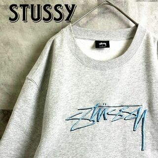 STUSSY - 【コムドットゆうた着用 M】ステューシー 刺繍 ハーフジップ