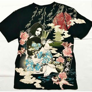 カラクリタマシイ(絡繰魂)の新品 近い美品 抜刀娘 送料込 絡繰魂 和柄 Tシャツ M スカジャン からくり(Tシャツ/カットソー(半袖/袖なし))