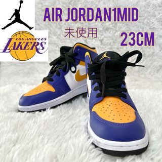 ジョーダン(Jordan Brand（NIKE）)の【美品】エアジョーダン1 ミッド MID レイカーズ 23 タクシー コンコルド(スニーカー)