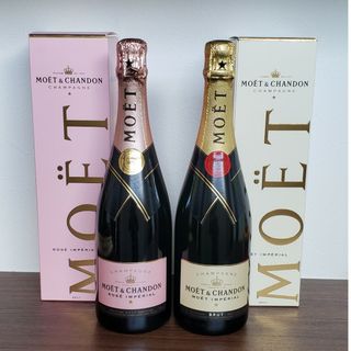 モエエシャンドン(MOËT & CHANDON)の【箱付２本セット】  モエ ロゼ　&　アンペリアル 750ml(シャンパン/スパークリングワイン)