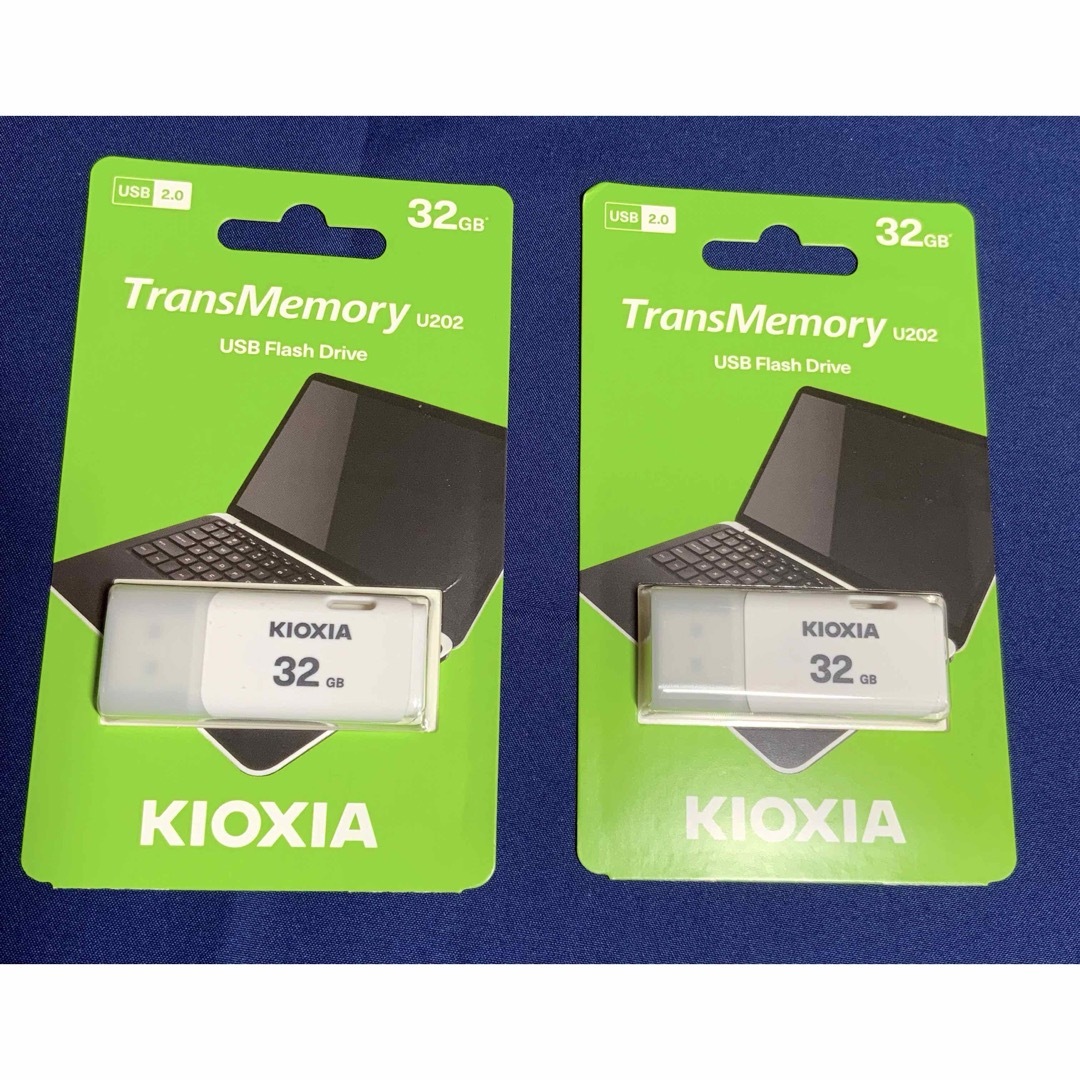 東芝(トウシバ)のKioxia 32GB USBメモリ 2点セット U202   東芝メモリ スマホ/家電/カメラのPC/タブレット(PC周辺機器)の商品写真