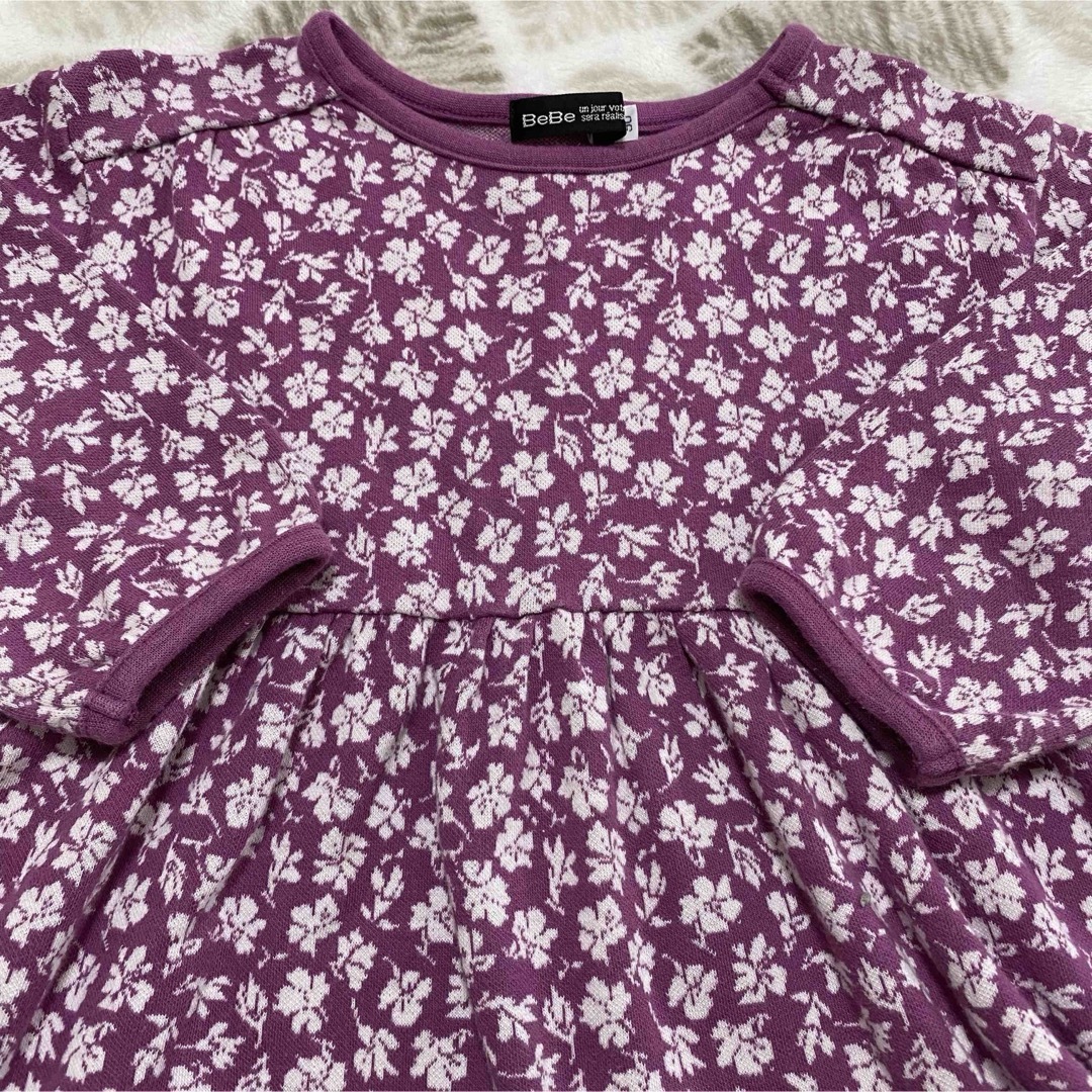 BeBe(ベベ)の【べべ】花柄ワンピース　size:90 キッズ/ベビー/マタニティのキッズ服女の子用(90cm~)(ワンピース)の商品写真