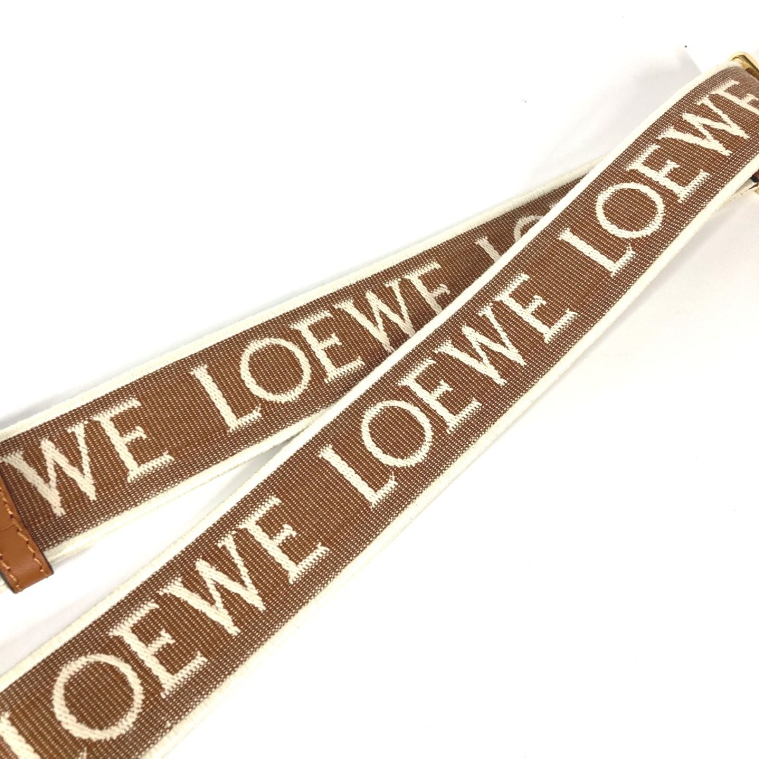 LOEWE(ロエベ)のロエベ LOEWE アナグラム ジャカード 替えストラップ バッグアクセサリー ショルダーストラップ キャンバス/レザー ナチュラル/タン ブラウン 未使用 スマホ/家電/カメラのスマホアクセサリー(ストラップ/イヤホンジャック)の商品写真